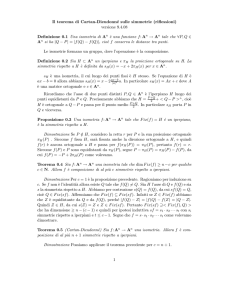Il teorema di Cartan-Dieudonné sulle simmetrie (riflessioni) versione