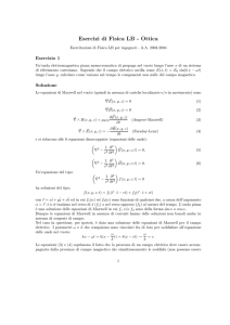 Esercizi di Fisica LB - Ottica