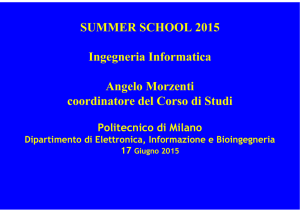 SUMMER SCHOOL 2015 Ingegneria Informatica