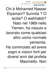 Chi è Mohamed Nasser Elyamani? Sunnita ? O sciita? O wahhabiti