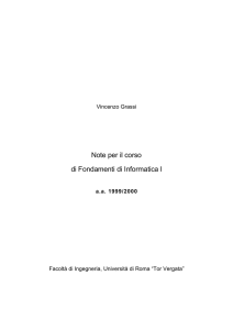 Note per il corso di Fondamenti di Informatica I