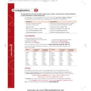 Il congiuntivo - Risorse didattiche