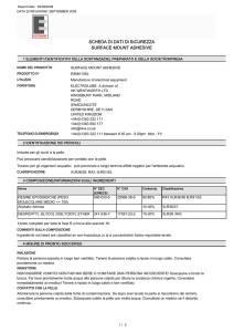 scheda di dati di sicurezza surface mount adhesive