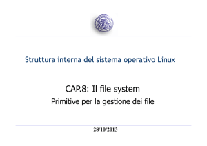 CAP.8: Il file system