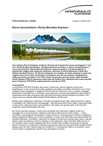 Nuovo documentario «Rocky Mountain Express»