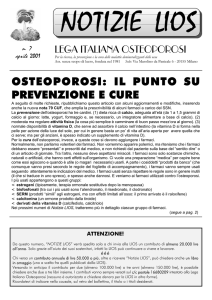 n. 7 - aprile 2001 - Lega Italiana Osteoporosi