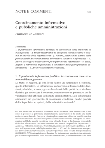 Coordinamento informativo e pubbliche amministrazioni