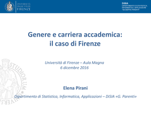 Genere e carriera accademica - Università degli Studi di Firenze