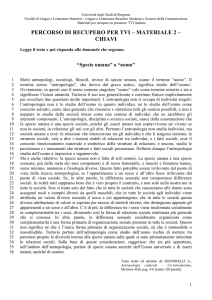 CHIAVI del Materiale 2 - Università degli studi di Bergamo