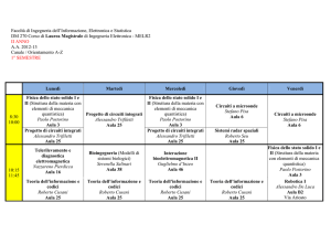 Facoltà di Ingegneria dell`Informazione, Elettronica e Statistica DM