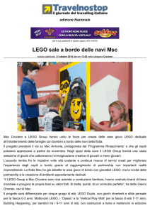 LEGO sale a bordo delle navi Msc