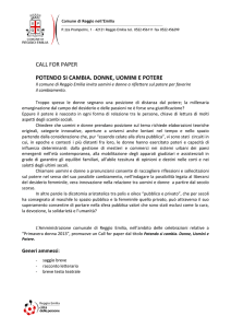 Call for paper 31012013 - Coordinamento Teologhe Italiane