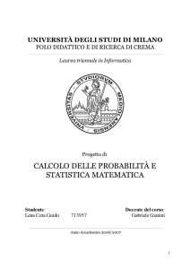 calcolo delle probabilità e statistica matematica