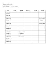 Orari inglese II semestre 2013