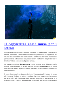 Il copywriter come musa per i lettori