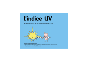 Opuscolo - L`indice UV - Un`unità di misura per un rapporto sano