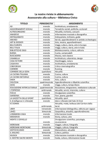 Elenco dei periodici disponibili