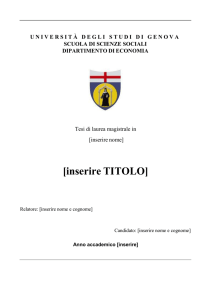 inserire TITOLO - Economia@UniGe