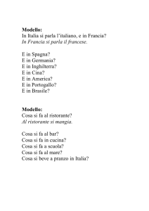 In Italia si parla l`italiano, e in Francia?