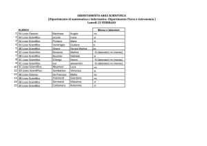 ORIENTAMENTO AREA SCIENTIFICA