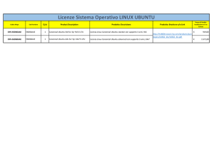 Licenze Sistema Operativo LINUX UBUNTU