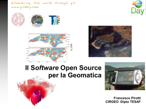 Il Software Open Source nell`Ambito della Geomatica