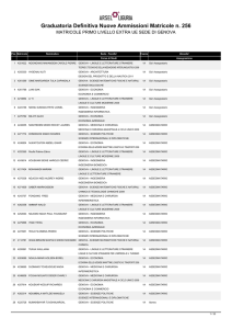 Nuove assegnazioni alloggi a.a. 2015/16 primi anni