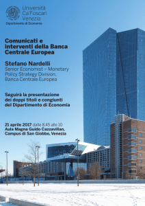 Comunicati e interventi della Banca Centrale Europea Stefano
