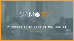 PERCORSO DI SVILUPPO DI UNA STARTUP