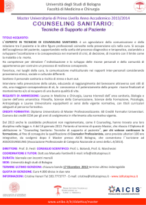 Università degli Studi di Bologna Facoltà di Medicina e Chirurgia