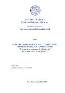 UNIVERSITÀ DI PISA Facoltà di Medicina e Chirurgia