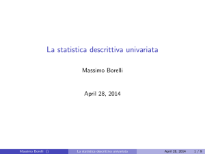 La statistica descrittiva univariata