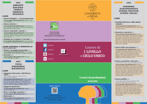 I corsi e le professioni - Lauree di I livello e lauree a ciclo unico