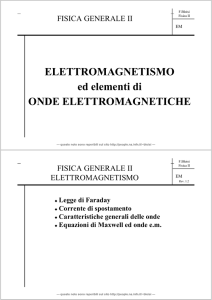 ELETTROMAGNETISMO ed elementi di ONDE