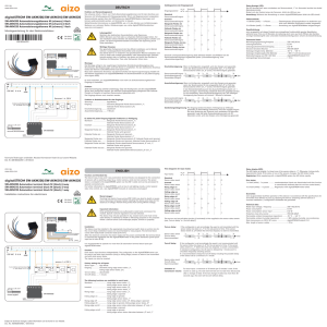 DEUTSCH ENGLISH digitalSTROM SW-AKM200/SW