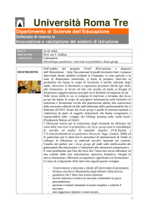 DATA 25-01-2005 DOCENTE Prof. ssa V. Gallina ATTIVITÀ