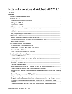 Requisiti di sistema per Adobe AIR 1.1