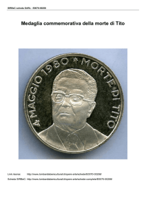 Medaglia commemorativa della morte di Tito