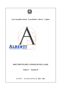 DOCUMENTO DEL CONSIGLIO DI CLASSE Classe V Sezione E