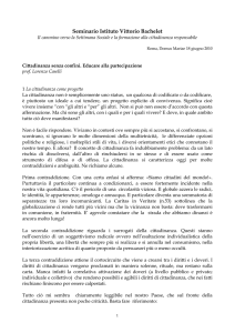 Cittadinanza senza confini. Educare alla