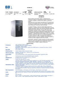 DC5800 MT Quick Info Codice Modello processore ram hard disk