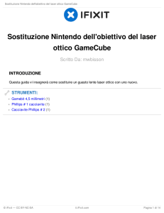 Sostituzione Nintendo dell`obiettivo del laser ottico GameCube