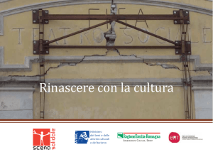 Pubblicazione “Scena Solidale – Rinascere con la cultura”