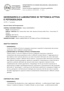 geodinamica e laboratorio di tettonica attiva e fotogeologia