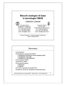 Blocchi analogici di base in tecnologia CMOS