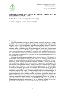 implementazioni con tecniche digitali delle reti di integrazione fast