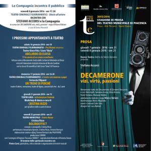 DECAMERONE - Fondazione Teatri di Piacenza