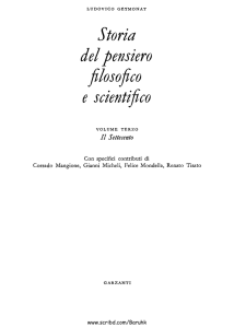 del pensiero filosofico e scientifico