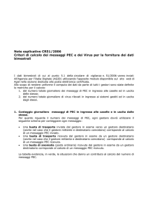 Note esplicative CR51/2006 Criteri di calcolo dei messaggi PEC e