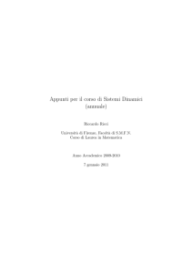 Appunti per il corso di Sistemi Dinamici (annuale)